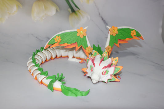 Floral Empress Dragon Articulated 3d Printed Figurine - Wonderland 3D Printing 