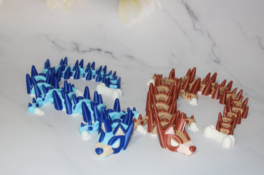 Dog Dragon 3D Printed Articulated Figurine - Wonderland 3D Printing 