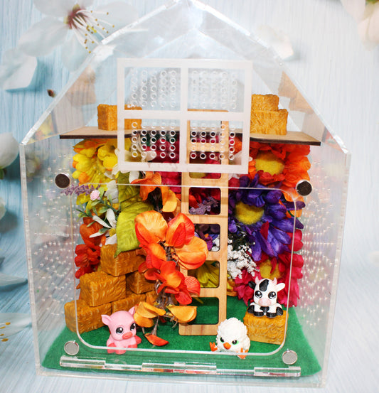 Decorated Custom Barn 10x8x6"-Terrarium - Wonderland 3D Printing 