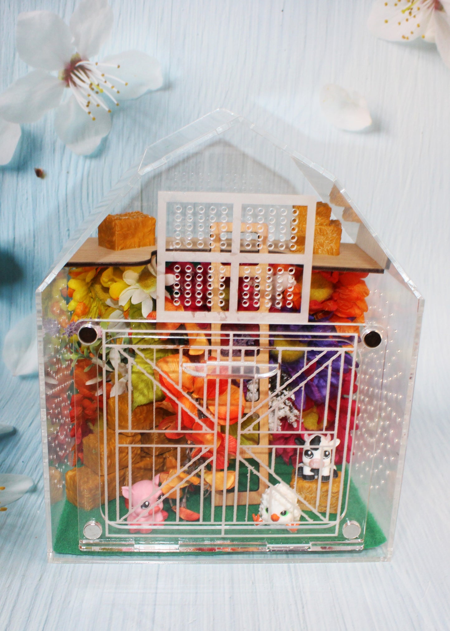 Decorated Custom Barn 10x8x6"-Terrarium - Wonderland 3D Printing 