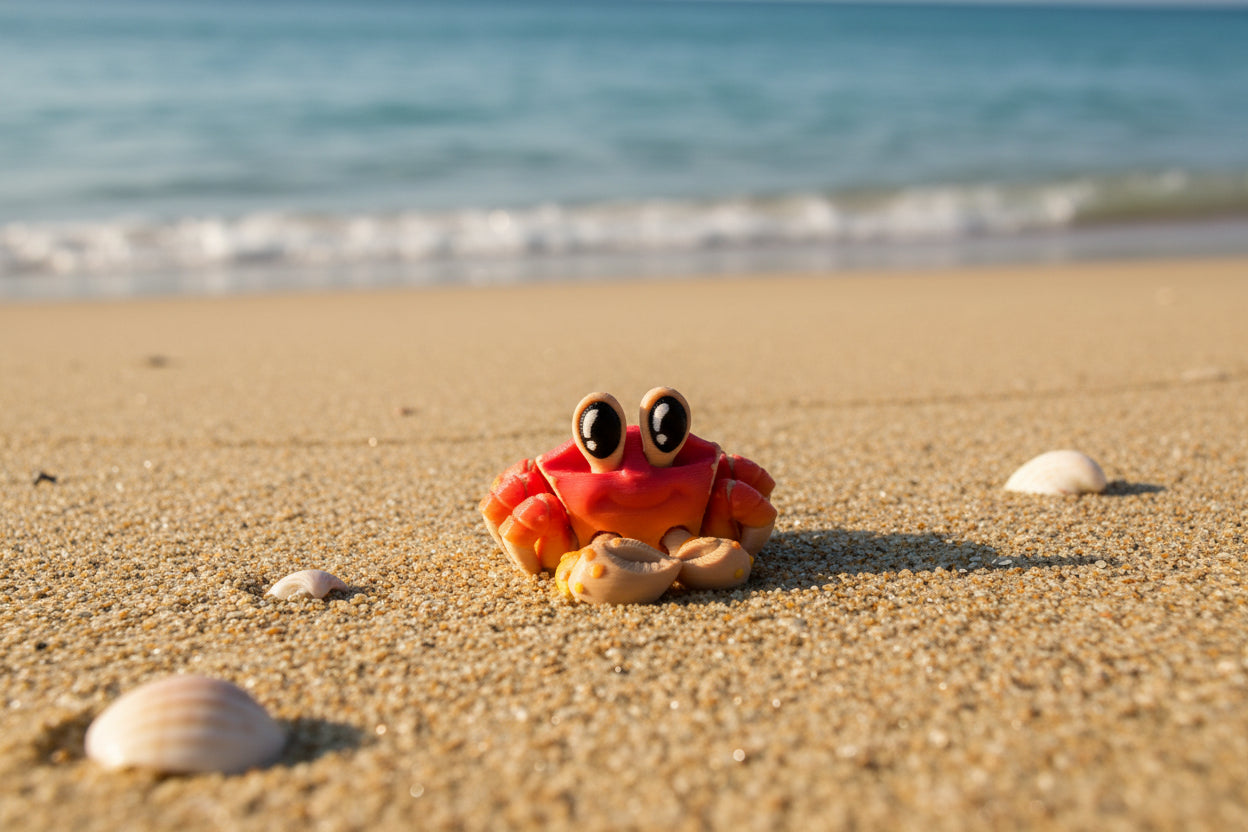 Tiny Crab 2"-3d printed - Wonderland 3D Printing 