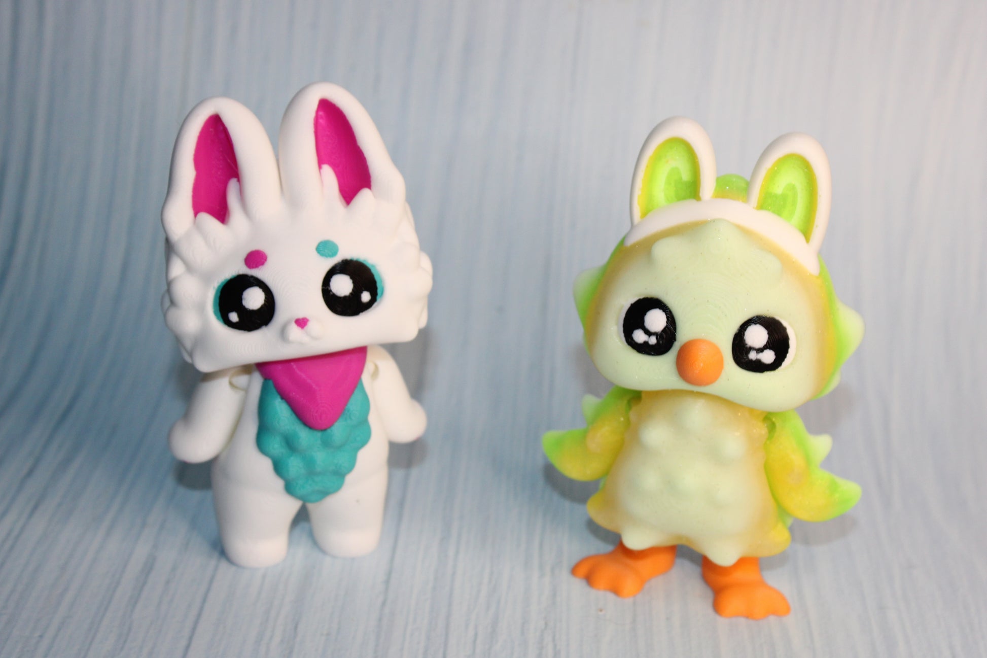 3d printed Easter Mooshlings 4.2"- Both Included - Wonderland 3D Printing 