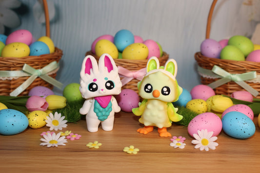 3d printed Easter Mooshlings 4.2"- Both Included - Wonderland 3D Printing 