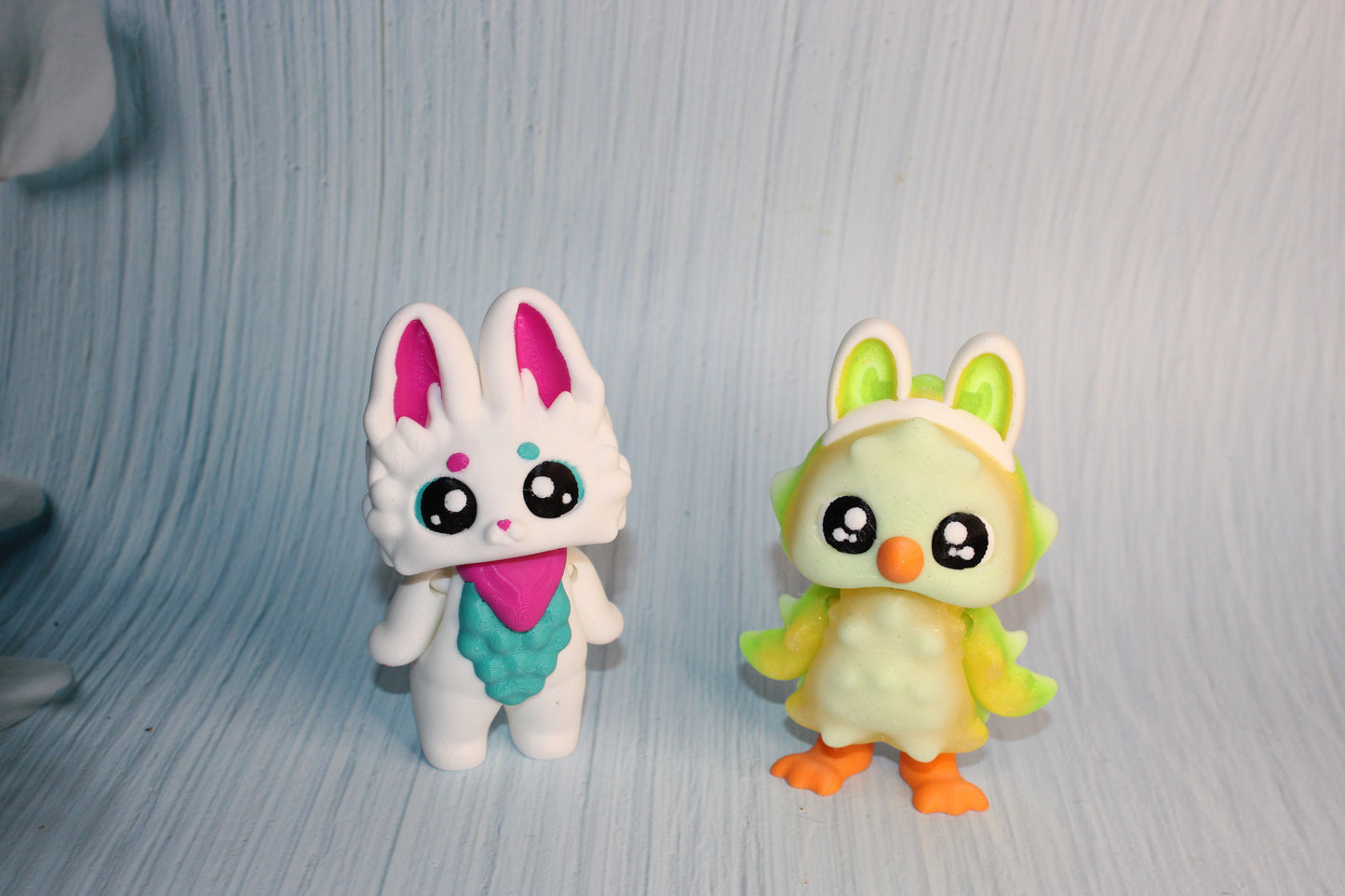 3d printed Easter Mooshlings 4.2"- Both Included - Wonderland 3D Printing 