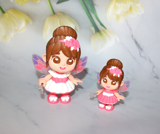 Chibi Fairy 3D Printed Articulated Flexi Fidget Figurine - Wonderland 3D Printing 