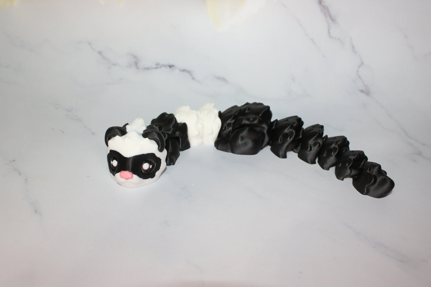Ferret with Froggy Catch all Options- Articulated 3d Printed Figurine