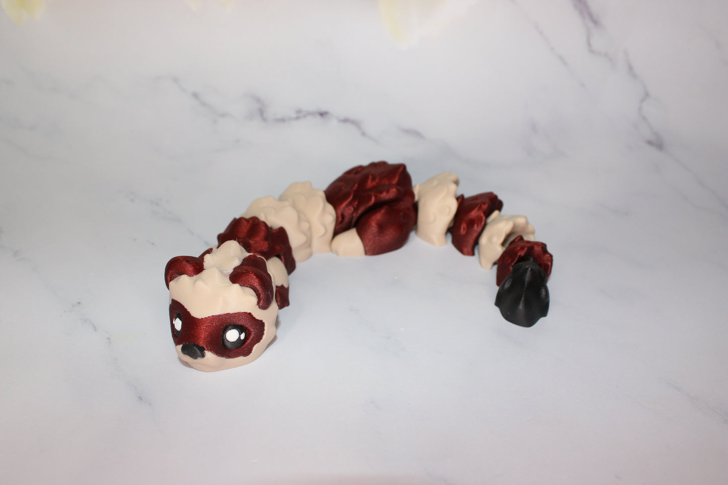 Ferret with Froggy Catch all Options- Articulated 3d Printed Figurine