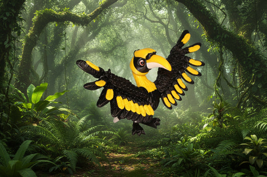Great Horned Bill 9" wingspan 6.75" tall - Wonderland 3D Printing 