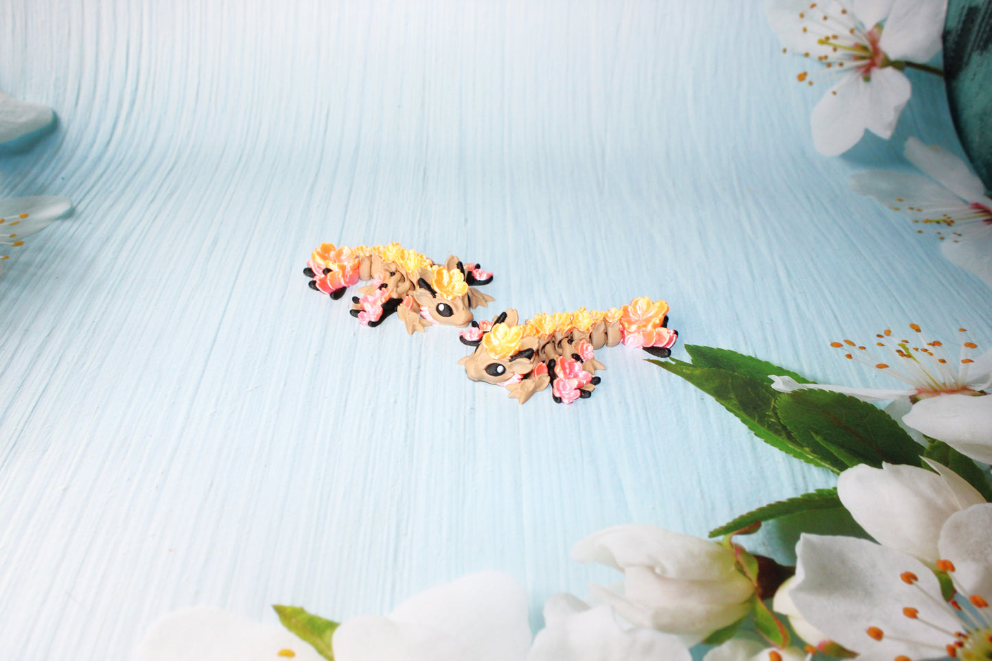 Tiny Cherry Blossom Dragon 4"Long - Wonderland 3D Printing 