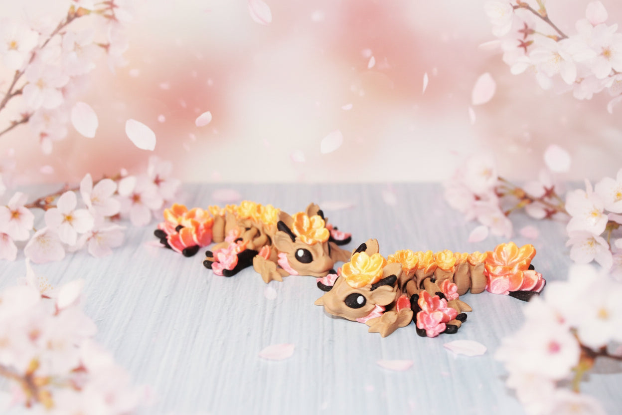 Tiny Cherry Blossom Dragon 4"Long - Wonderland 3D Printing 