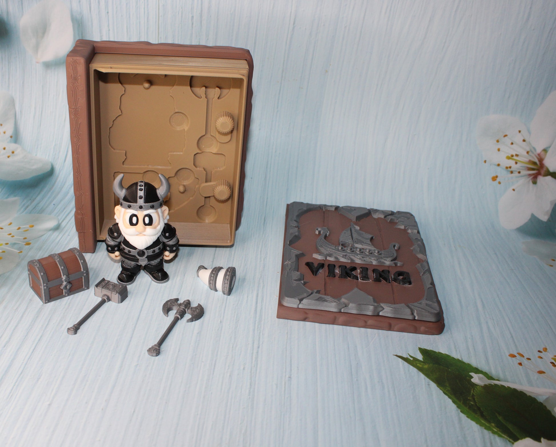 Viking Book Container- Everything Included!! - Wonderland 3D Printing 