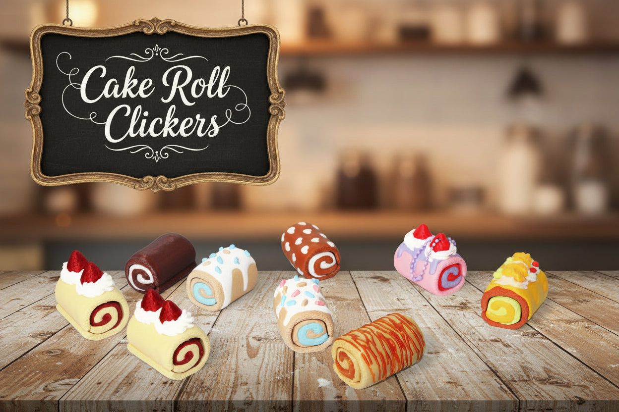 Cake Roll Clickers-3d printed - Wonderland 3D Printing 