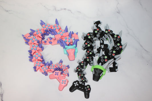 Gamer Dragon 3D Printed Articulated Figurine - Wonderland 3D Printing 