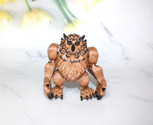 Owl Bear Articulated 3d Printed Figurine - Wonderland 3D Printing 