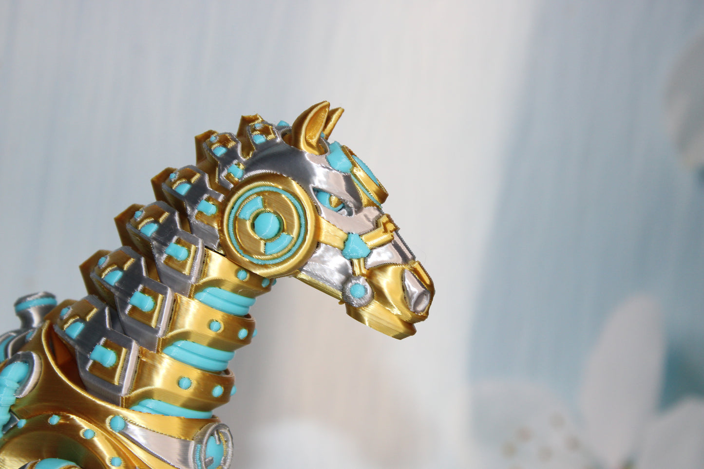 3D-printed mechanical horse, 6 inches tall. - Wonderland 3D Printing 