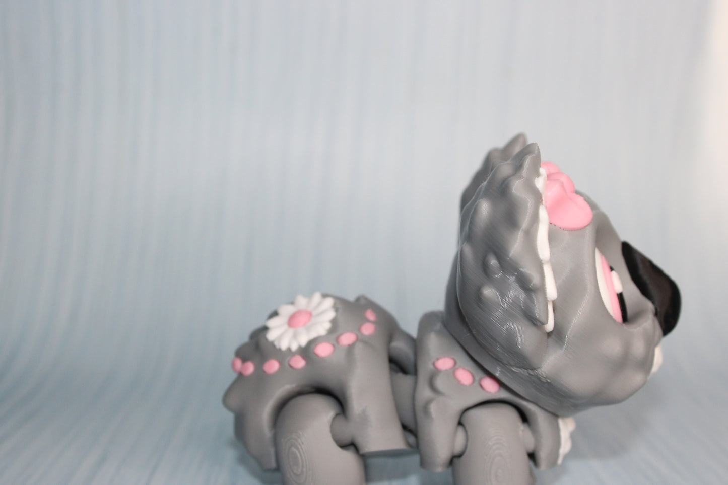 Awareness or Flower Koala – 3D printed, measuring 4.5" long by 3.5" tall. - Wonderland 3D Printing 