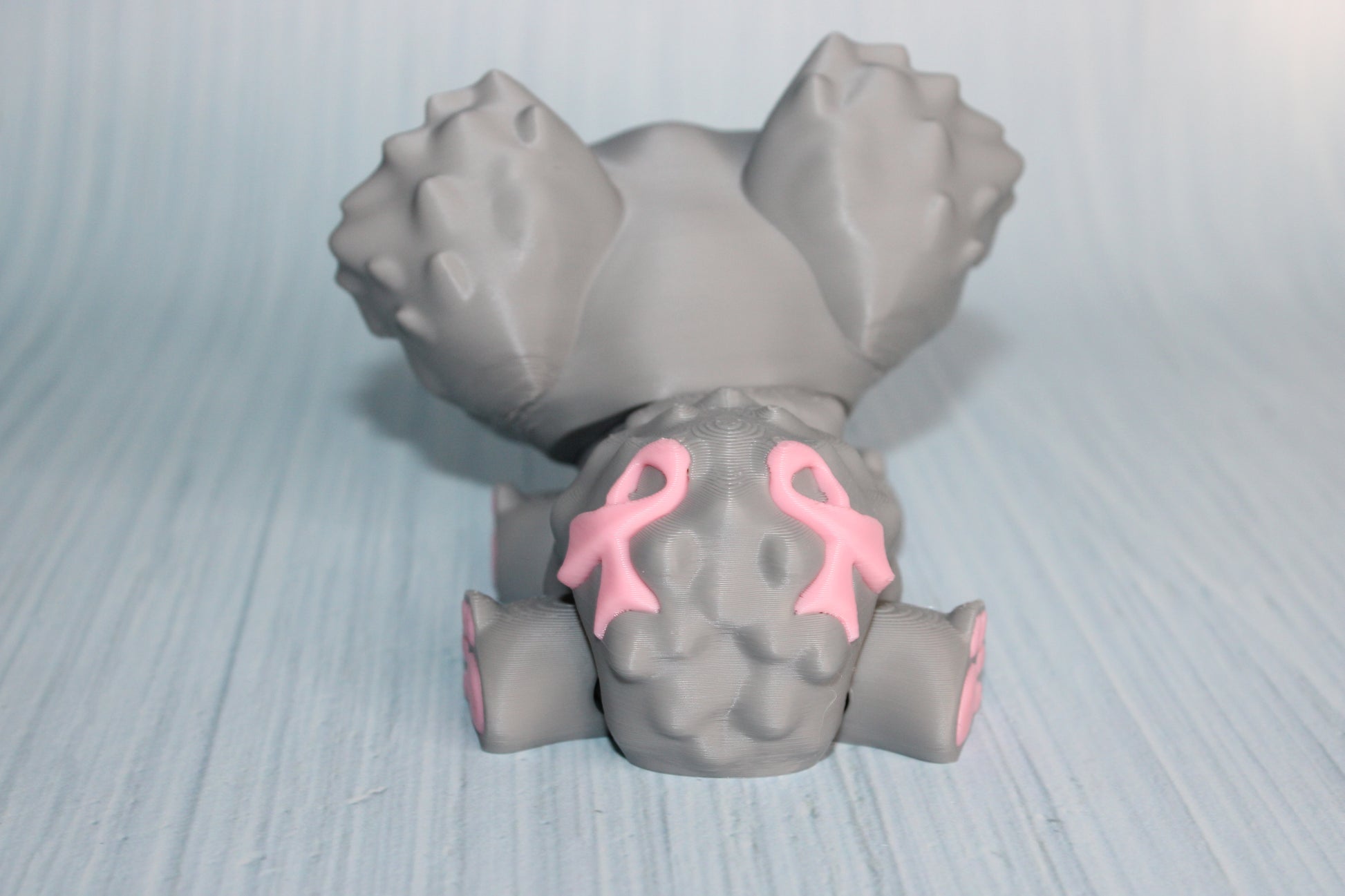 Awareness or Flower Koala – 3D printed, measuring 4.5" long by 3.5" tall. - Wonderland 3D Printing 