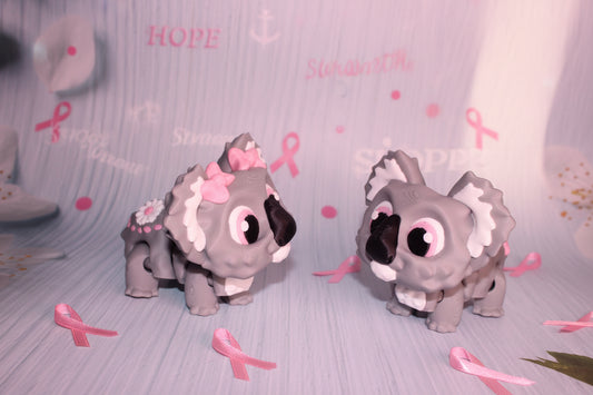 Awareness or Flower Koala – 3D printed, measuring 4.5" long by 3.5" tall. - Wonderland 3D Printing 