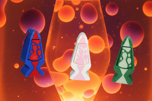 Lava Lamp Clickers 3d printed 3 inches tall all 3 included - Wonderland 3D Printing 