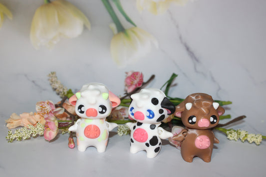 Cow Pixie, Goose Pixie, or Sheep Pixie -3d Printed Articulated Flexi Fidget - Wonderland 3D Printing 