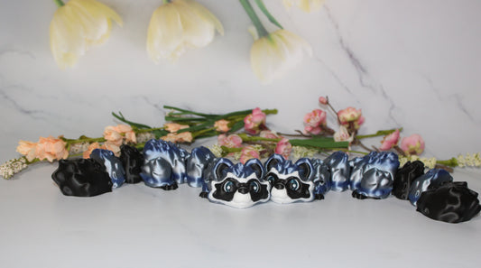 Raccoon or Bandit  Articulated 3d Printed Flexi Fidget Figurine - Wonderland 3D Printing 