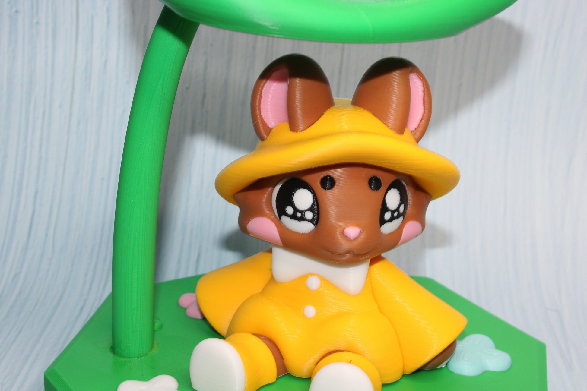 Rainy Days Bunny with Lily Pad Display - Wonderland 3D Printing 