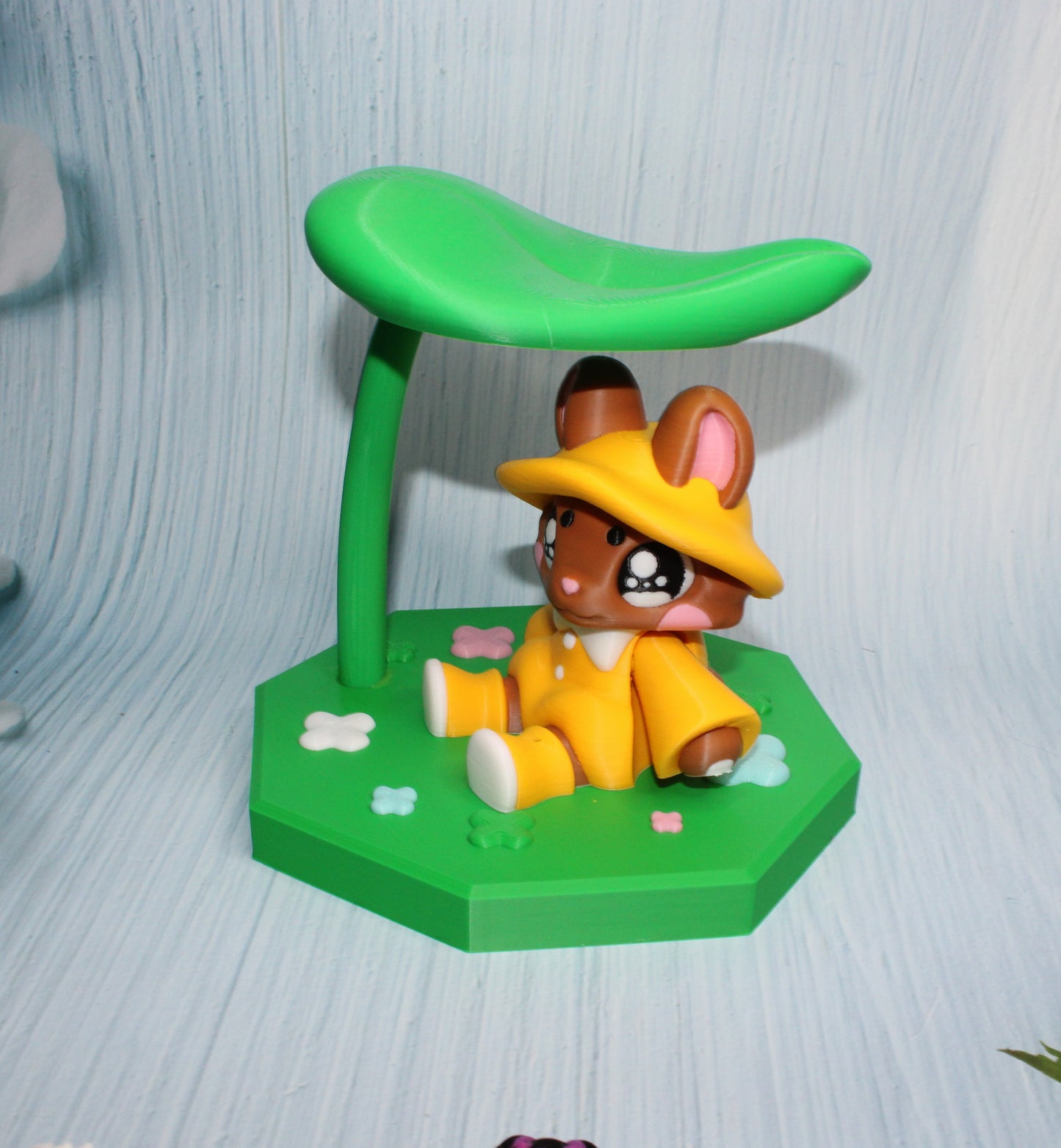 Rainy Days Bunny with Lily Pad Display - Wonderland 3D Printing 