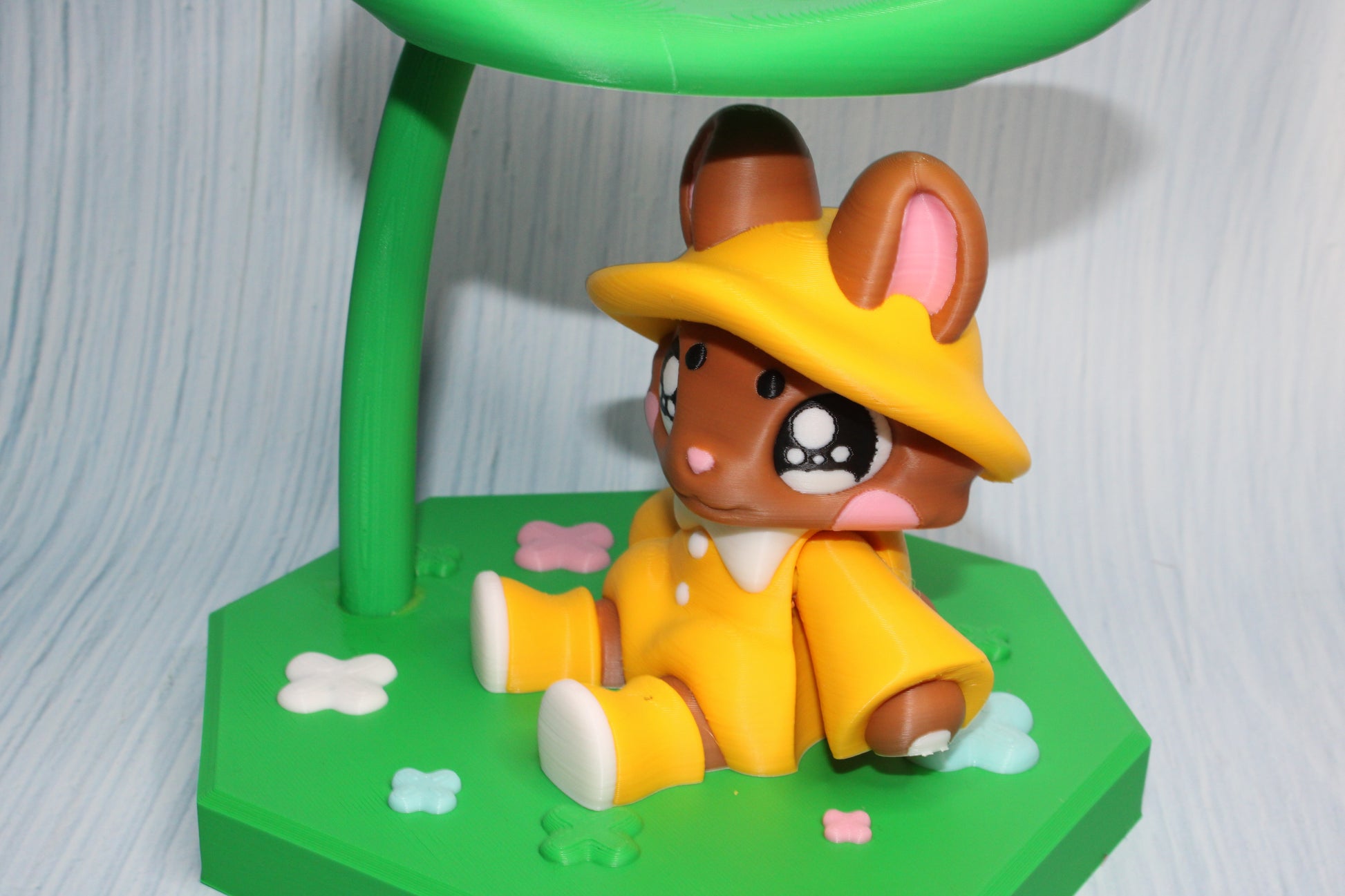 Rainy Days Bunny with Lily Pad Display - Wonderland 3D Printing 