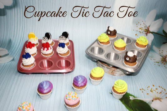 Cupcake Tic Tac Toe-3d printed - Wonderland 3D Printing 