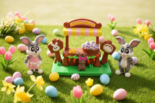 Easter Market Playset 2 Everything Included - Wonderland 3D Printing 