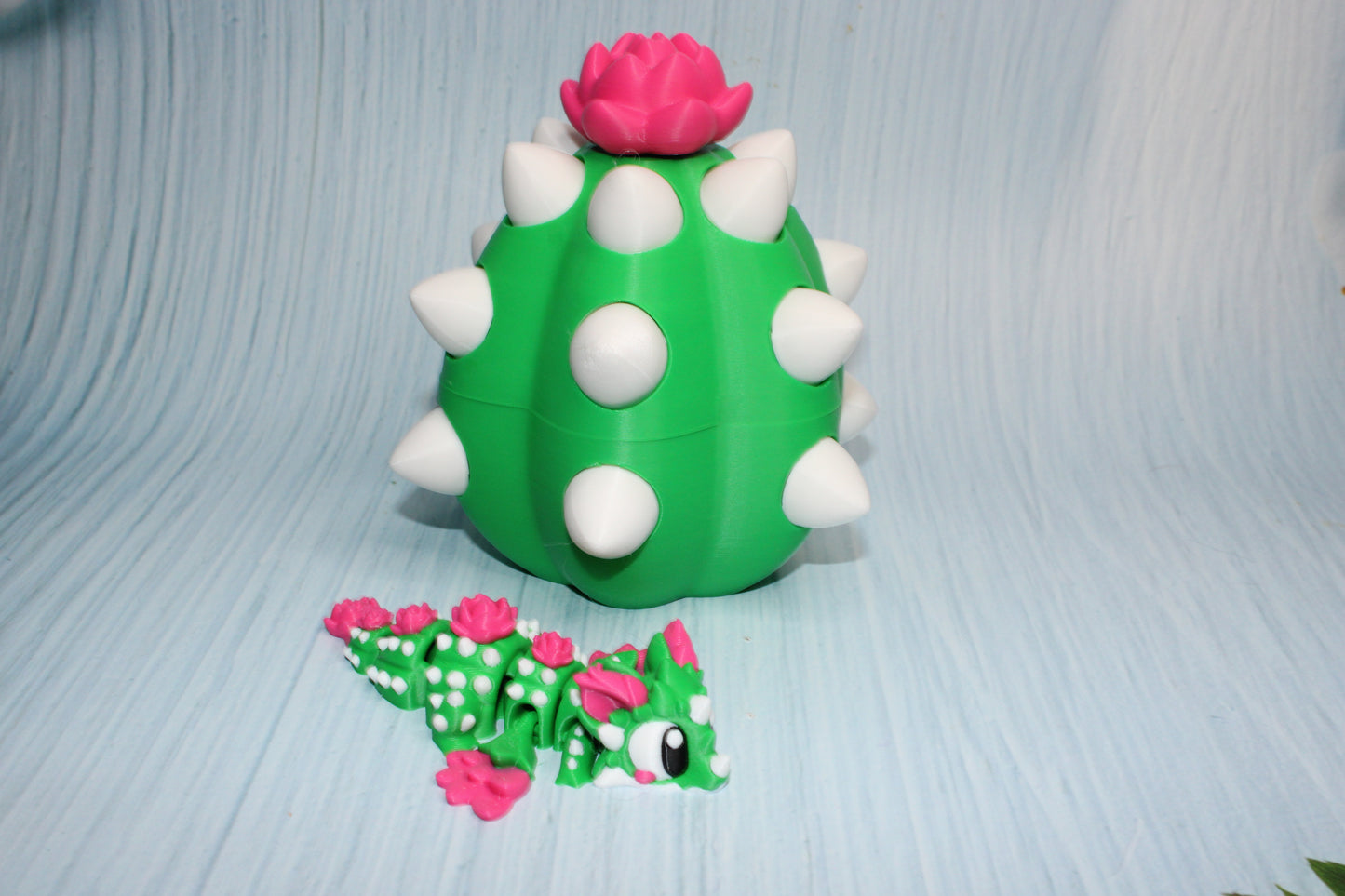 Cactus Dragon with Egg - Wonderland 3D Printing 