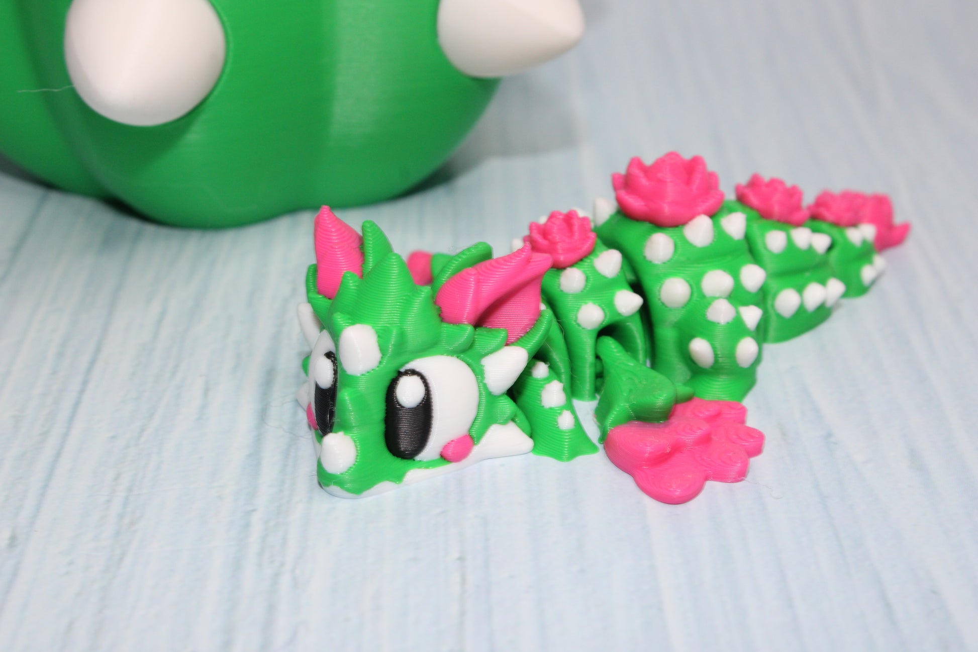 Cactus Dragon with Egg - Wonderland 3D Printing 