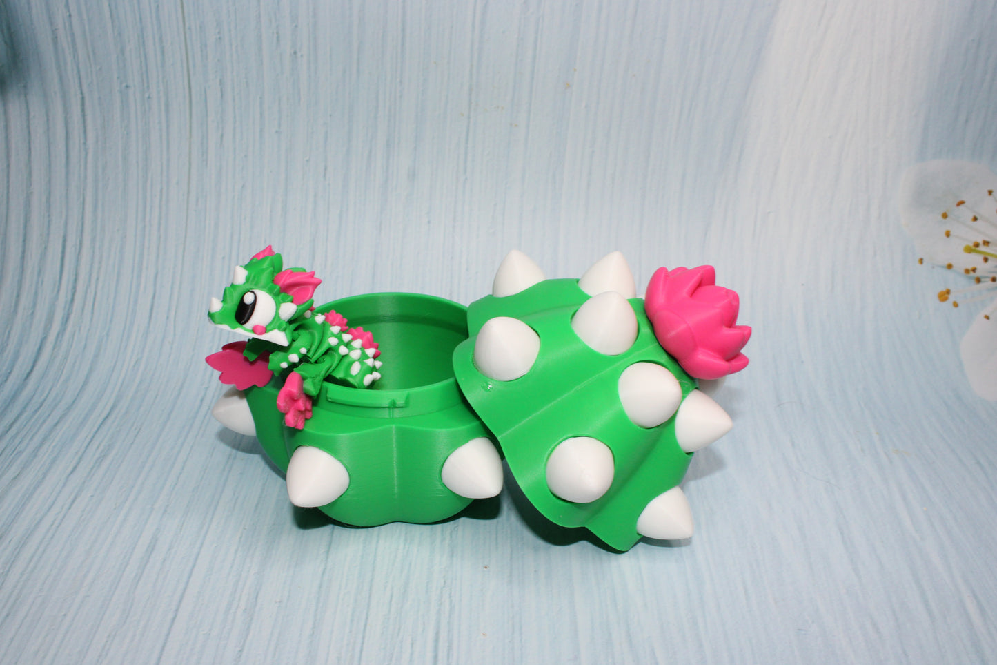 Cactus Dragon with Egg - Wonderland 3D Printing 