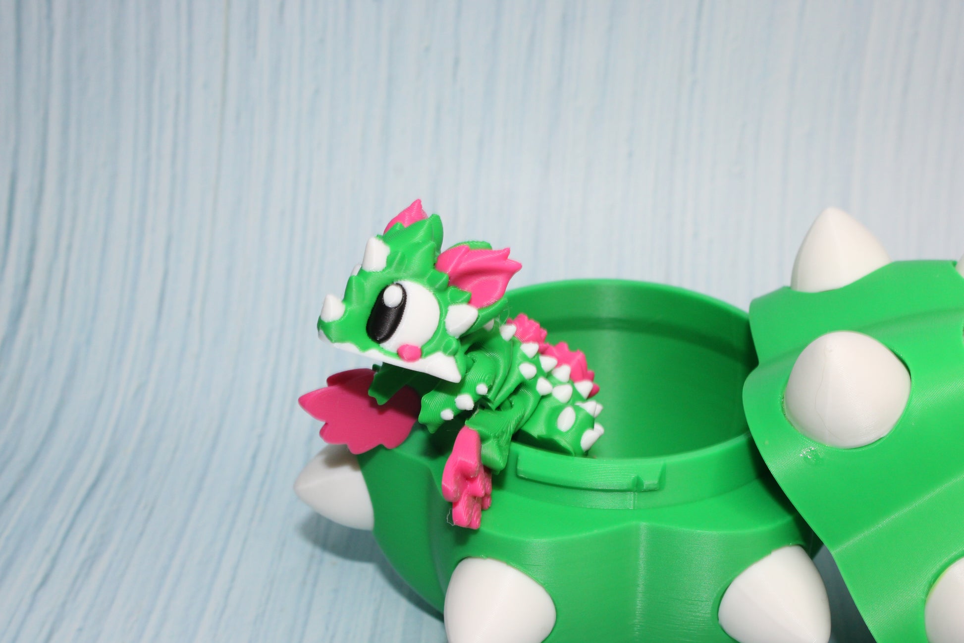Cactus Dragon with Egg - Wonderland 3D Printing 