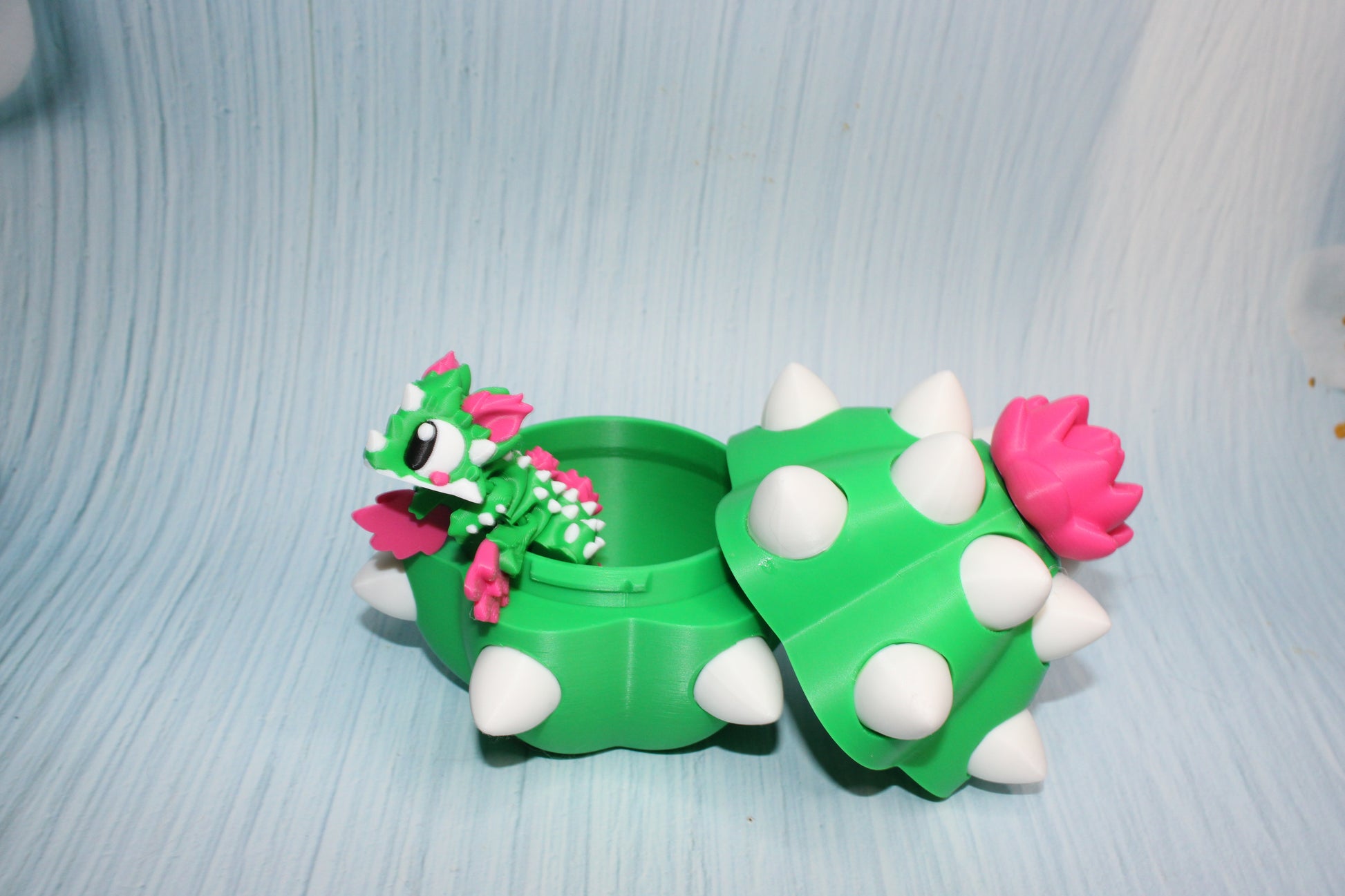Cactus Dragon with Egg - Wonderland 3D Printing 