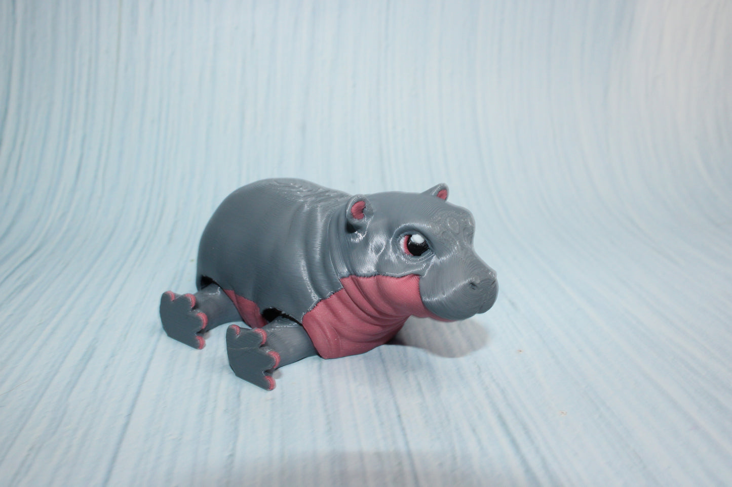 Baby Hippo 3d printed 4" - Wonderland 3D Printing 