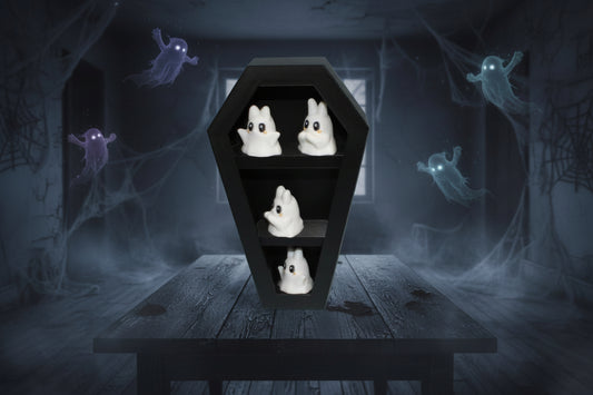 Tiny ghost coffin set 4 ghost included 6.5" t - Wonderland 3D Printing 