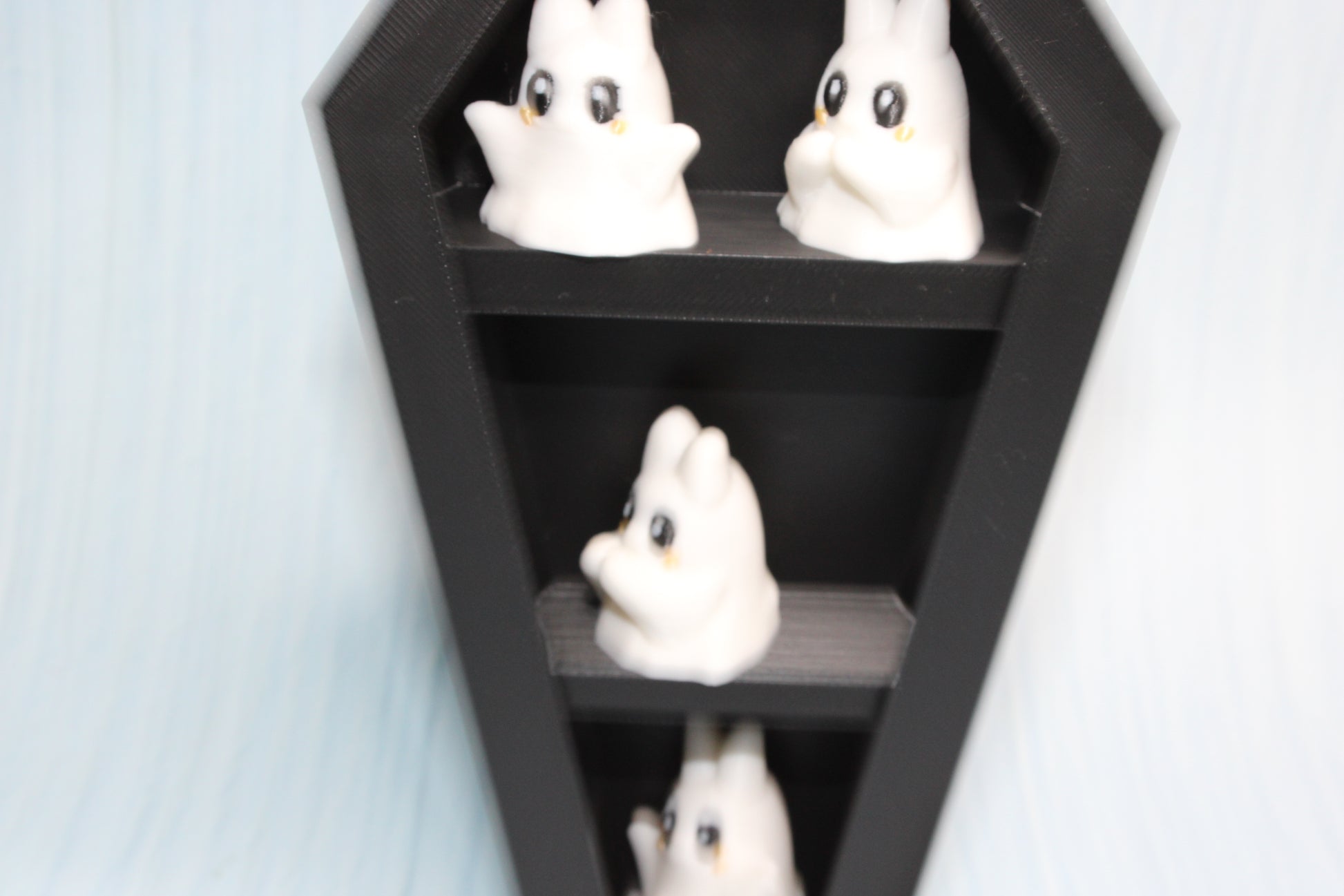 Tiny ghost coffin set 4 ghost included 6.5" t - Wonderland 3D Printing 