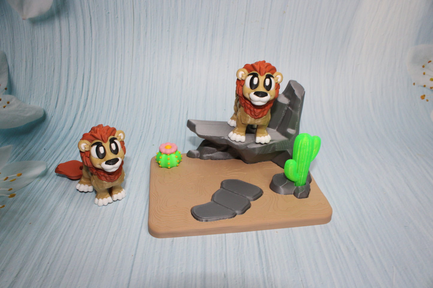 Lion Playset 2 Lions Included - Wonderland 3D Printing 