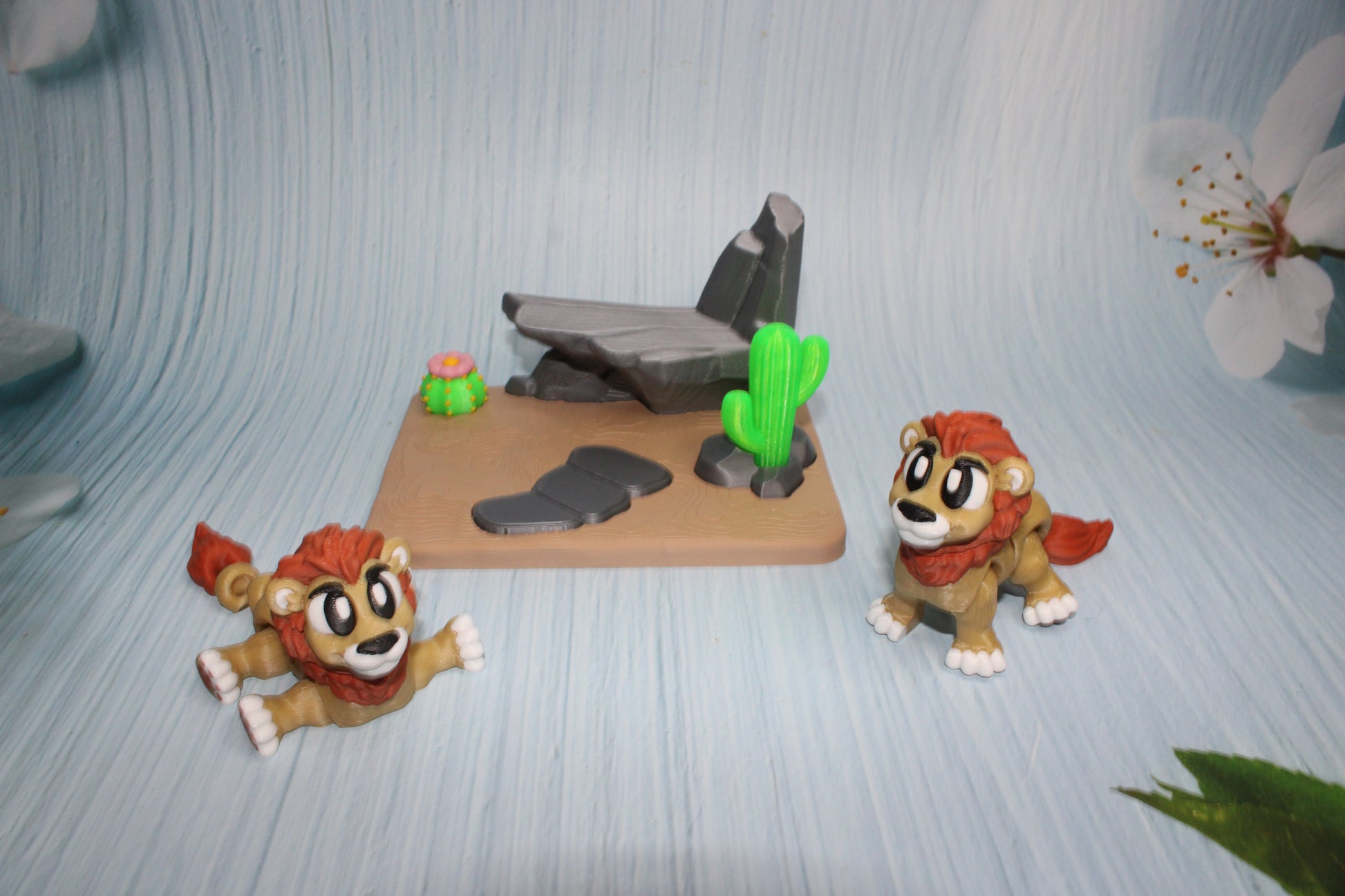 Lion Playset 2 Lions Included - Wonderland 3D Printing 