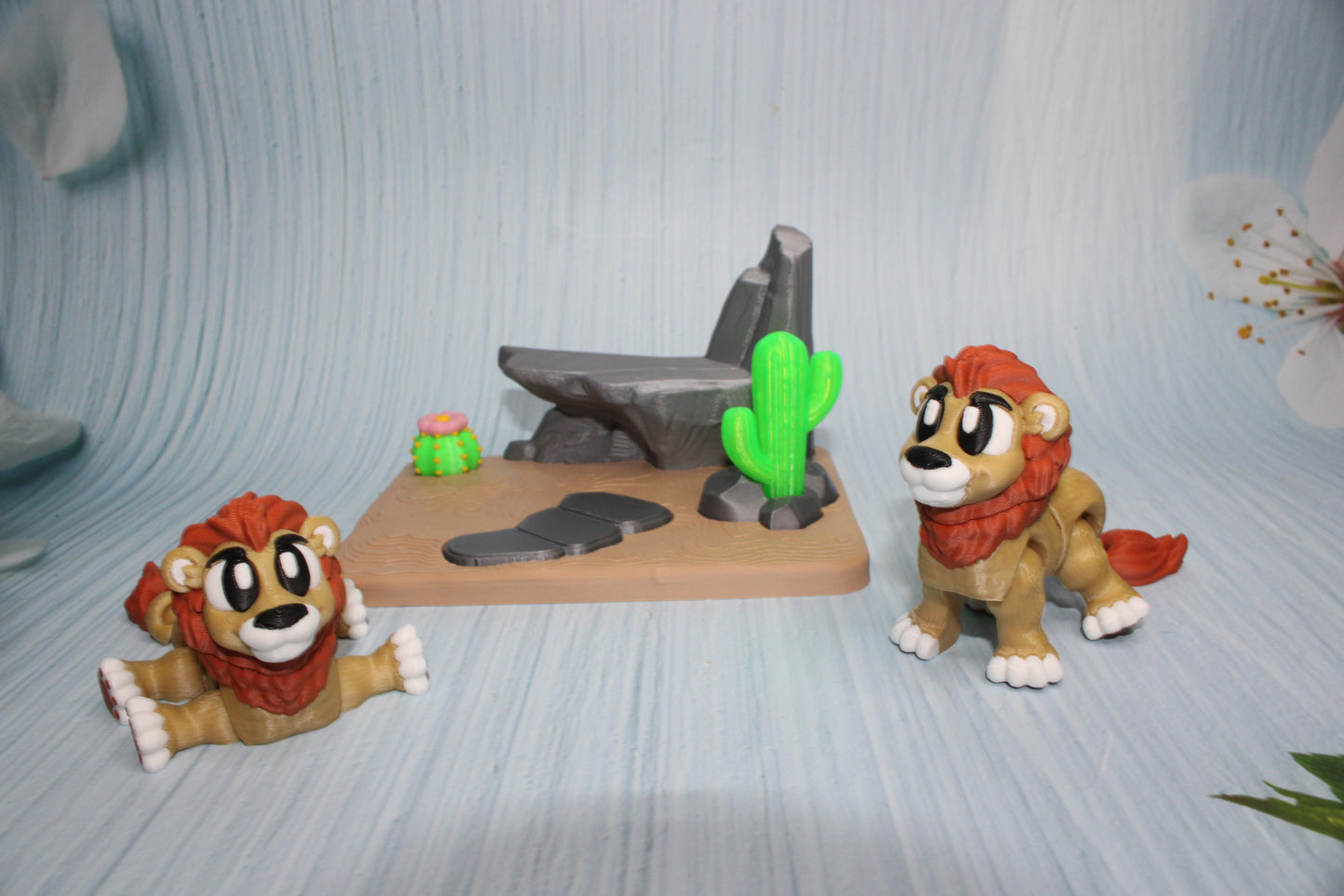 Lion Playset 2 Lions Included - Wonderland 3D Printing 
