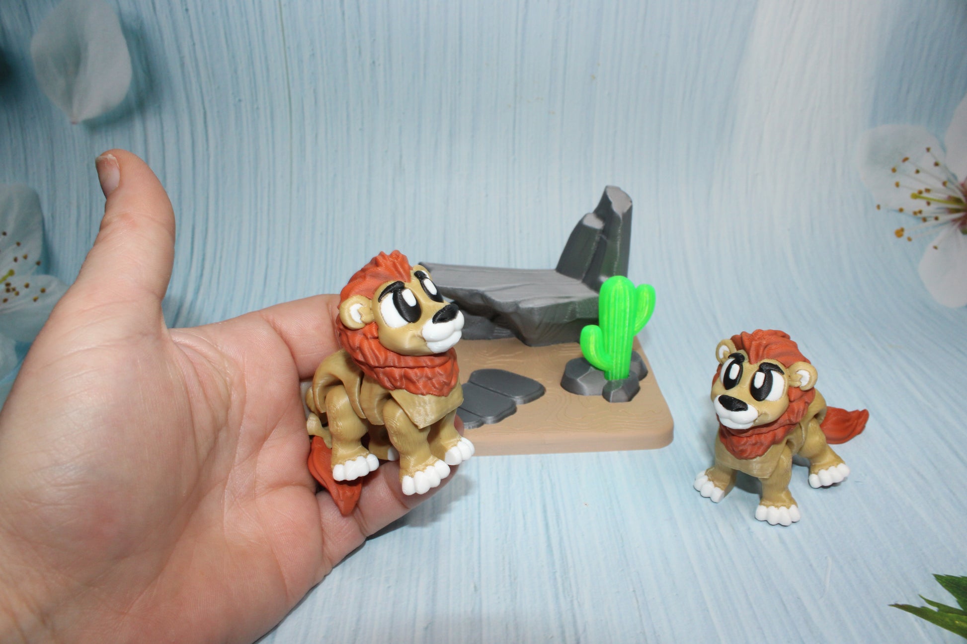 Lion Playset 2 Lions Included - Wonderland 3D Printing 