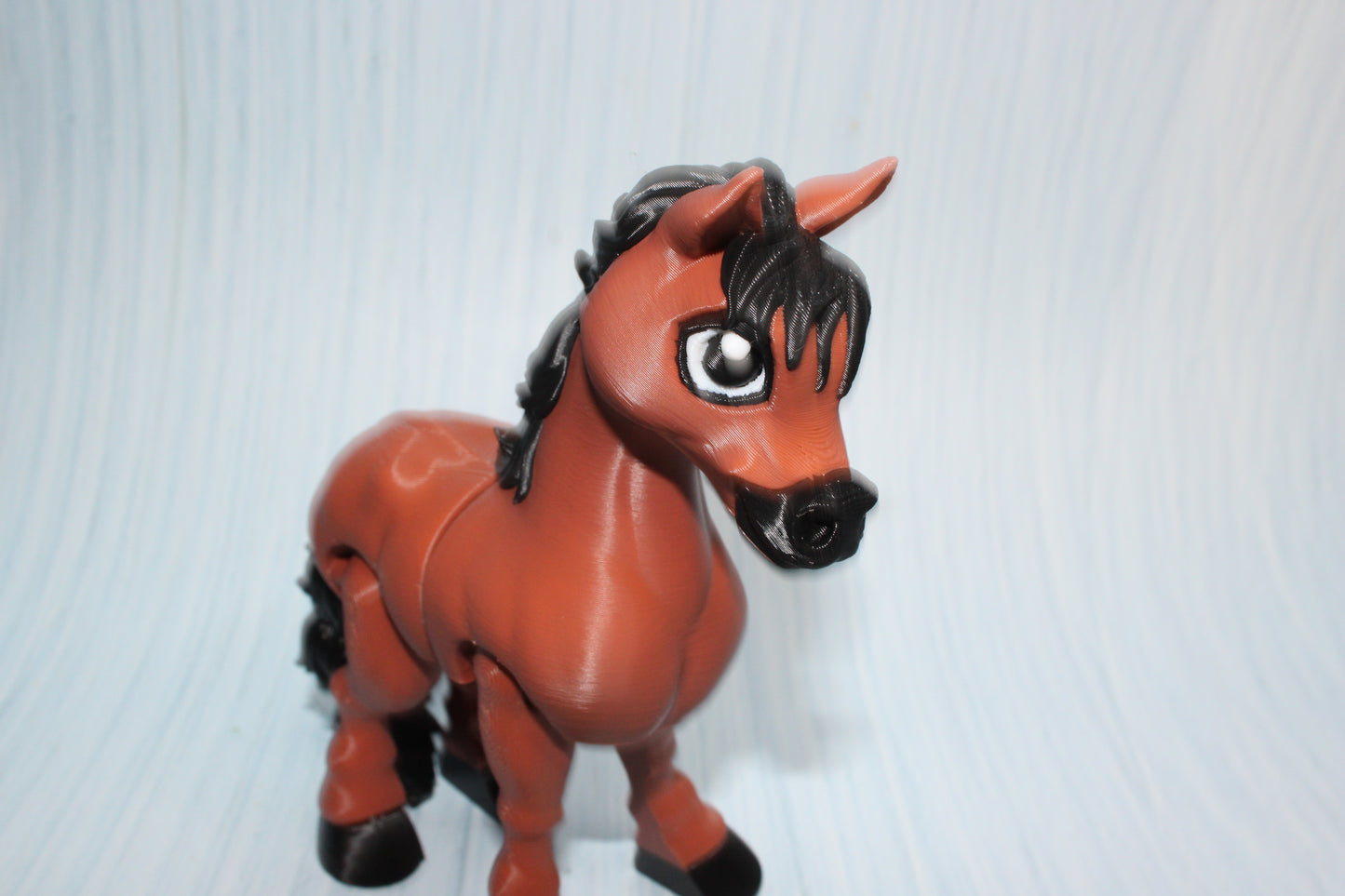 Arabian Horse 3D Printed Articulated Flexi Fidget Figurine 5.5" tall - Wonderland 3D Printing 