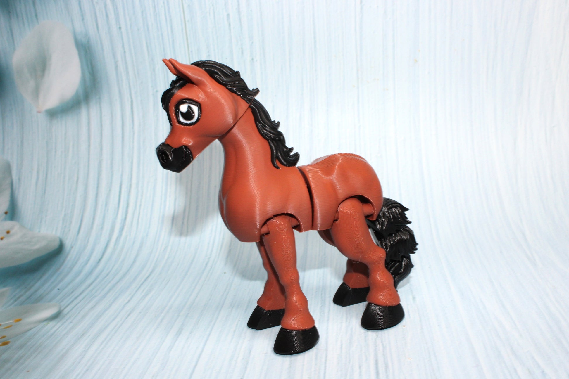 Arabian Horse 3D Printed Articulated Flexi Fidget Figurine 5.5" tall - Wonderland 3D Printing 