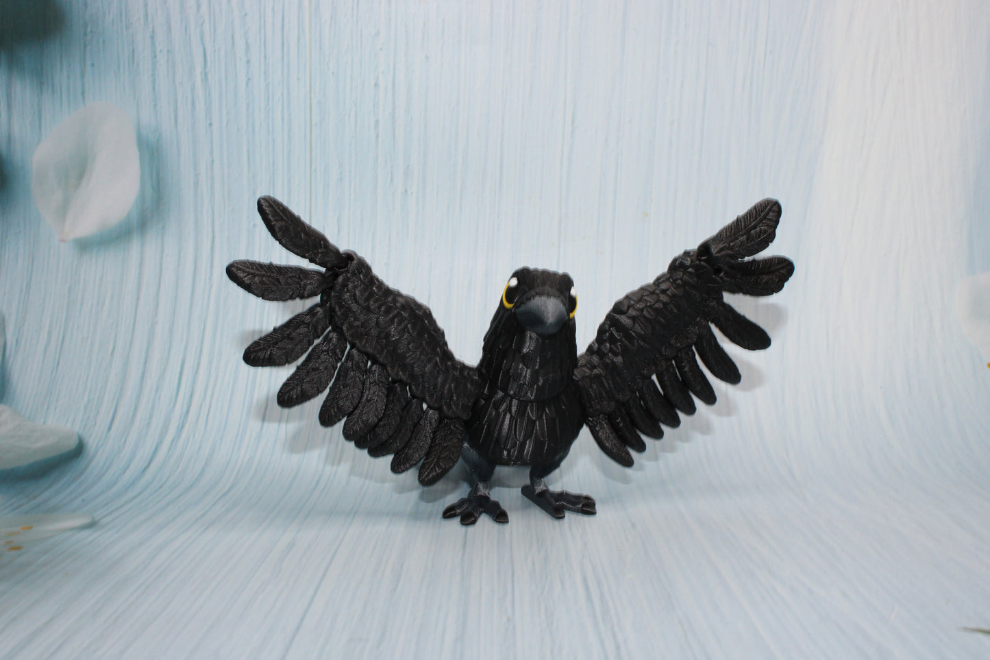 Falcon  or Crow 3D Printed Articulated Flexi Fidget Figurine - Wonderland 3D Printing 