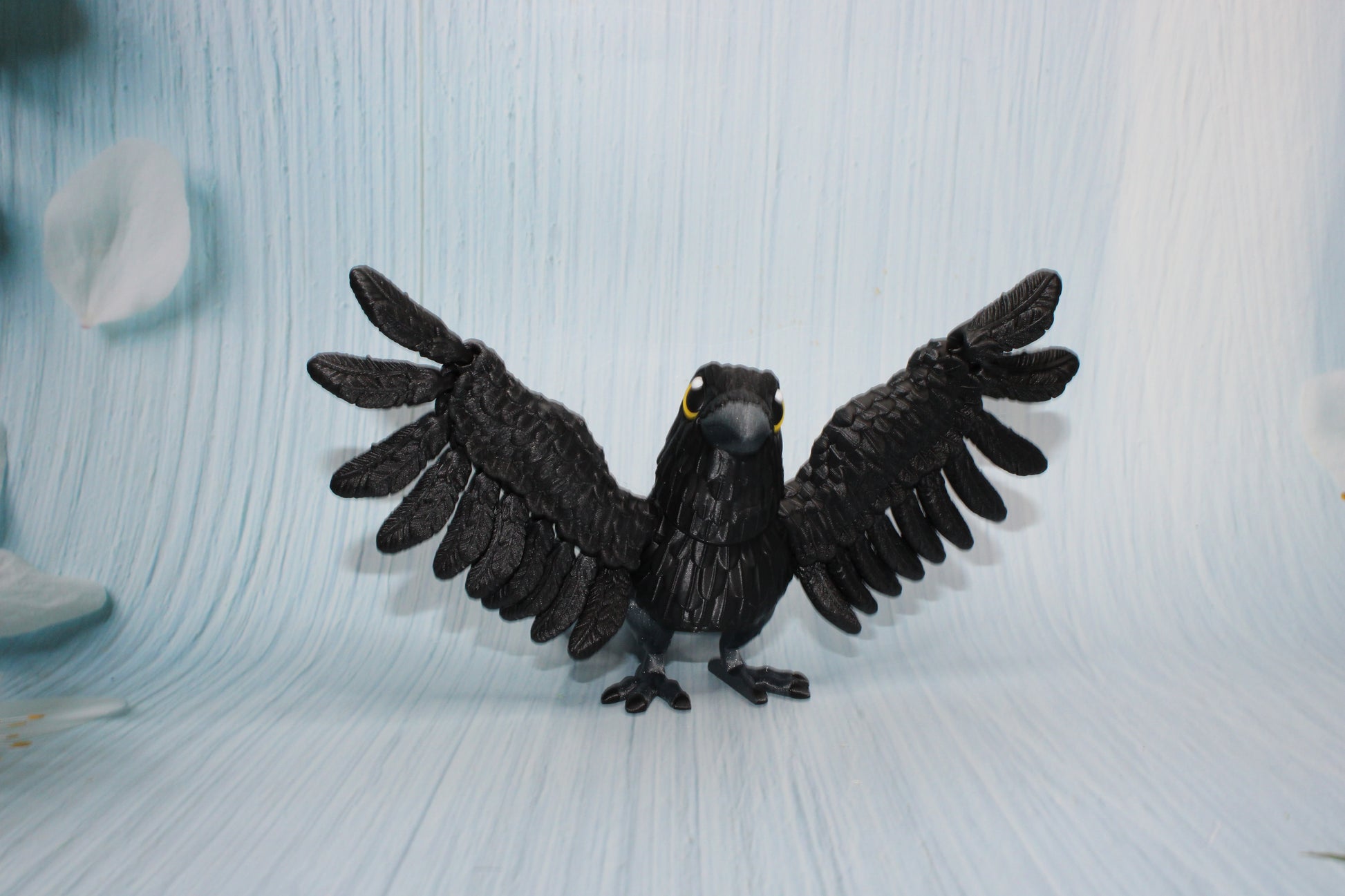 Falcon  or Crow 3D Printed Articulated Flexi Fidget Figurine - Wonderland 3D Printing 