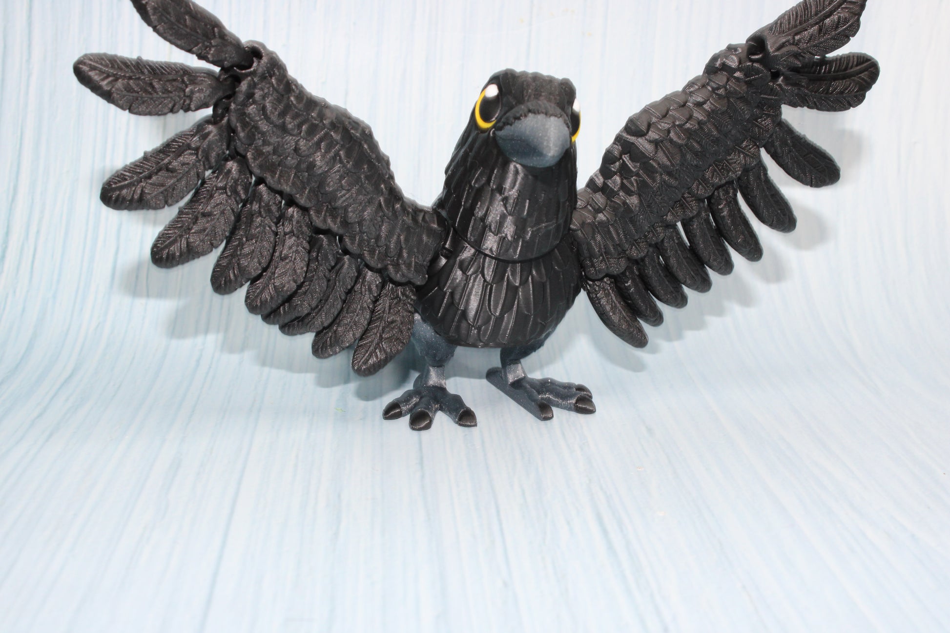 Falcon  or Crow 3D Printed Articulated Flexi Fidget Figurine - Wonderland 3D Printing 