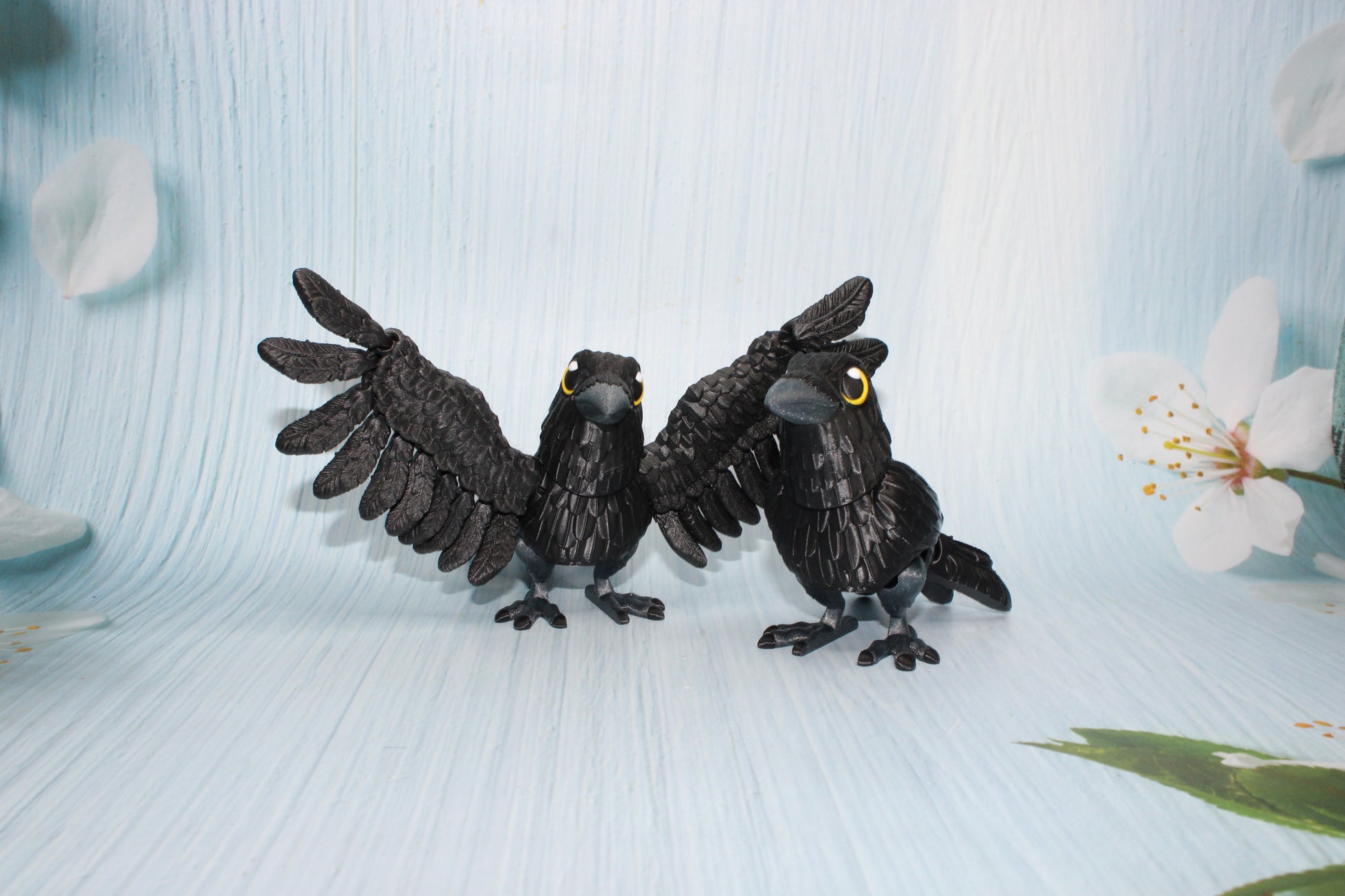 Falcon  or Crow 3D Printed Articulated Flexi Fidget Figurine - Wonderland 3D Printing 
