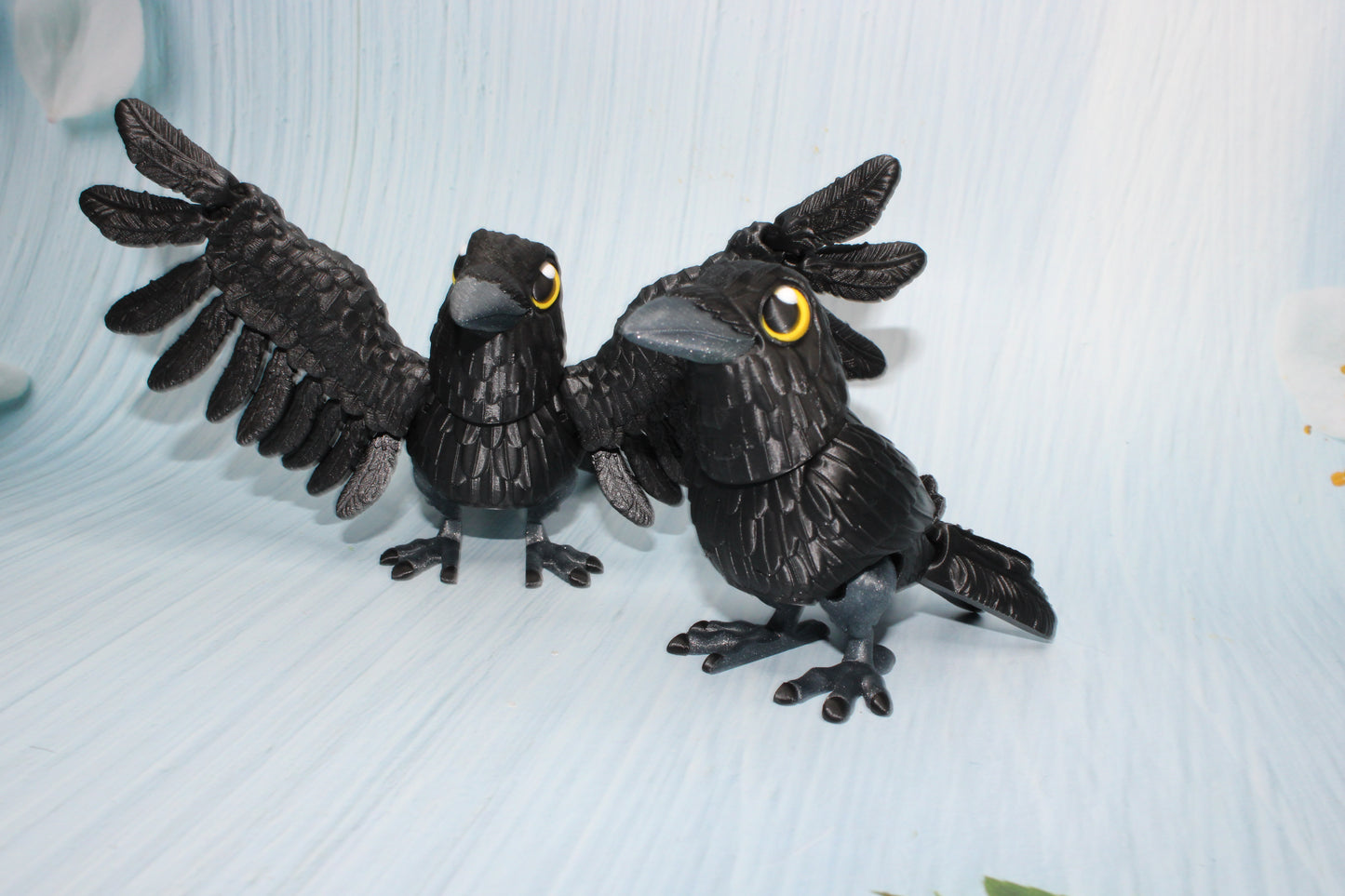 Falcon  or Crow 3D Printed Articulated Flexi Fidget Figurine - Wonderland 3D Printing 