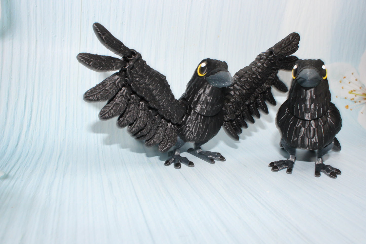 Falcon  or Crow 3D Printed Articulated Flexi Fidget Figurine - Wonderland 3D Printing 